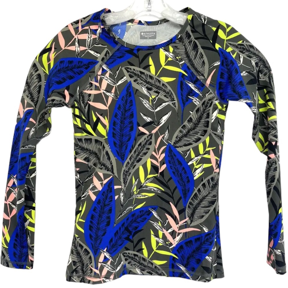 ATHLETA Womens Sz Small Multicolored Floral Pullover Shirt (Y12)‎ NW/OTs